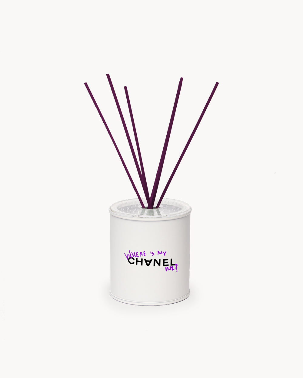 Mini Air Freshener - "Where is my CC?" White/Purple