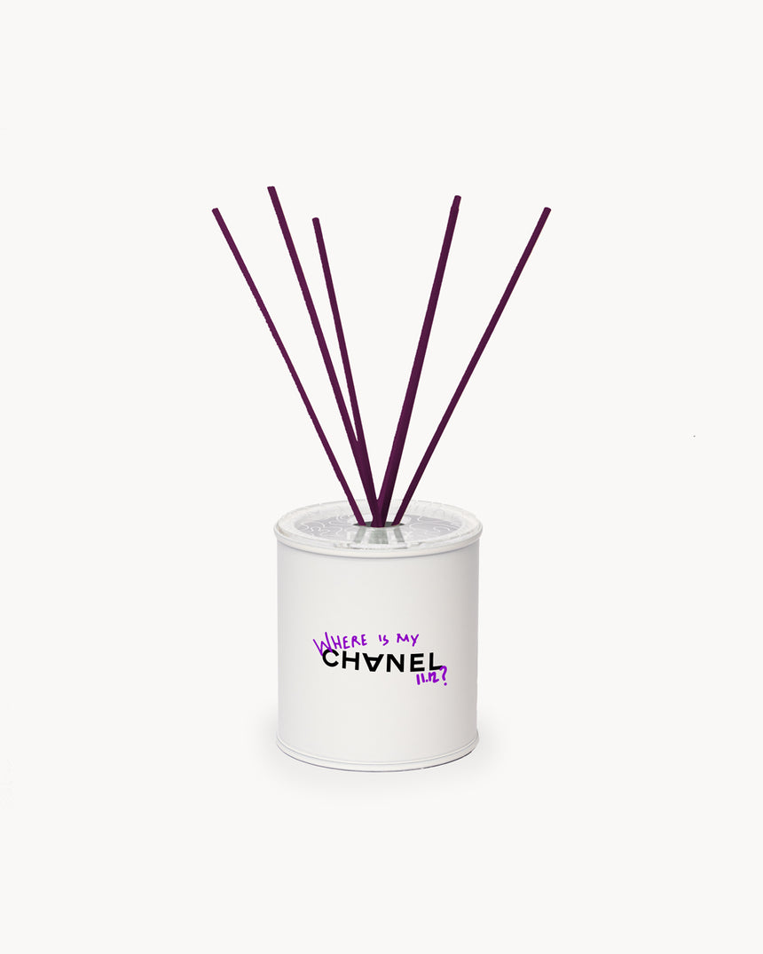 Mini Air Freshener - "Where is my CC?" White/Purple