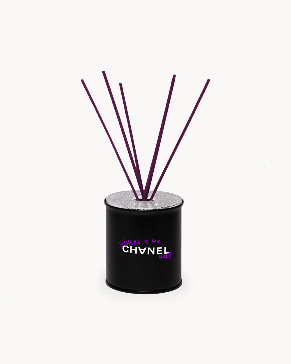 Mini Air Freshener - "Where is my CC?" Black/Purple