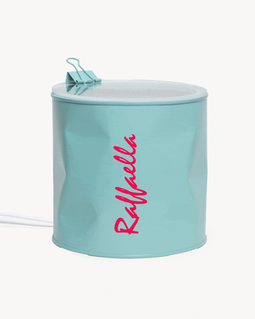 Lamp with vertical text